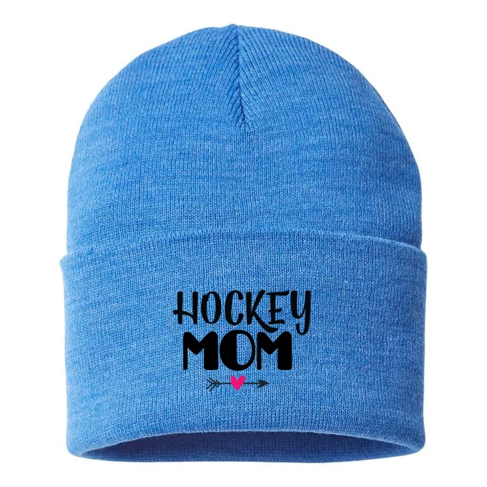 MotherS Day Hockey Mom Sport Fan Gift Sustainable Knit Beanie