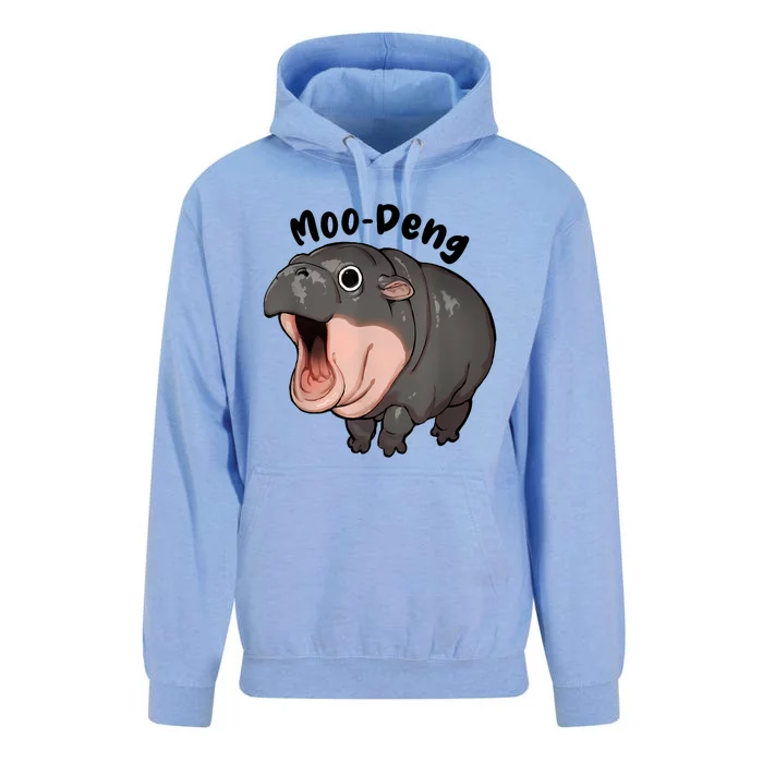 Moo Deng Hippo Baby Pigmy Hippopotamus Zoo Family Unisex Surf Hoodie