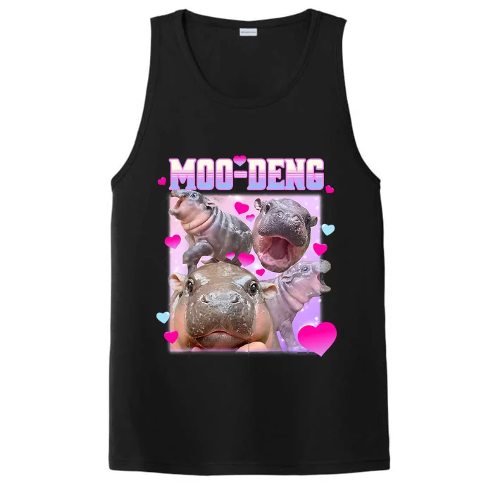 Moo Deng Hippo Baby Pygmy Funny Performance Tank