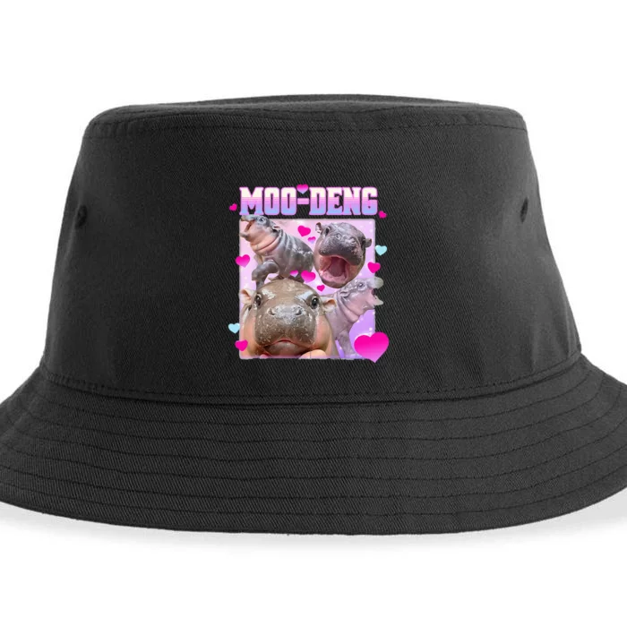 Moo Deng Hippo Baby Pygmy Sustainable Bucket Hat