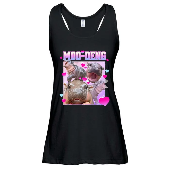 Moo Deng Hippo Baby Pygmy Ladies Essential Flowy Tank