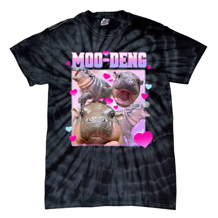 Moo Deng Hippo Baby Pygmy Tie-Dye T-Shirt