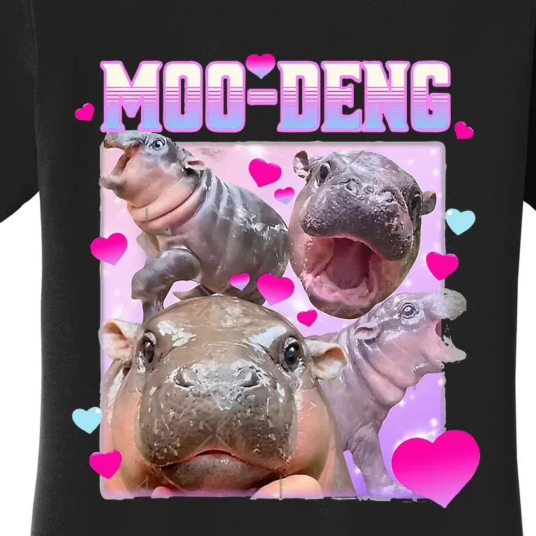 Moo Deng Hippo Baby Pygmy Women's T-Shirt