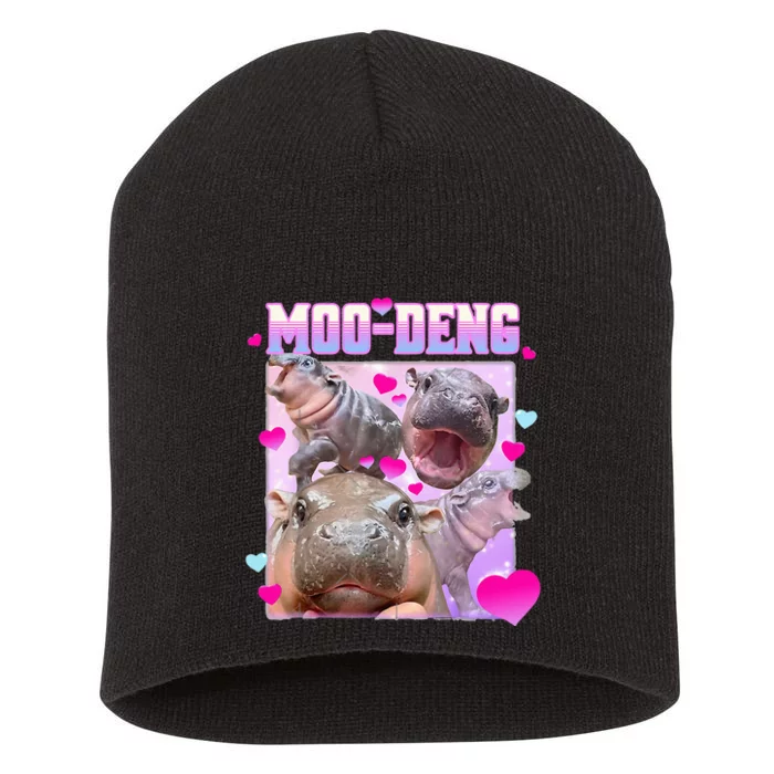 Moo Deng Hippo Baby Pygmy Short Acrylic Beanie