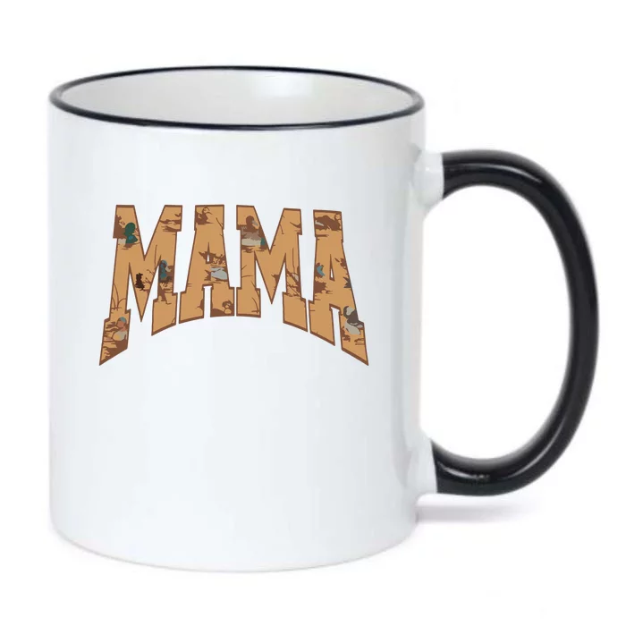 Mama Duck Hunting Black Color Changing Mug