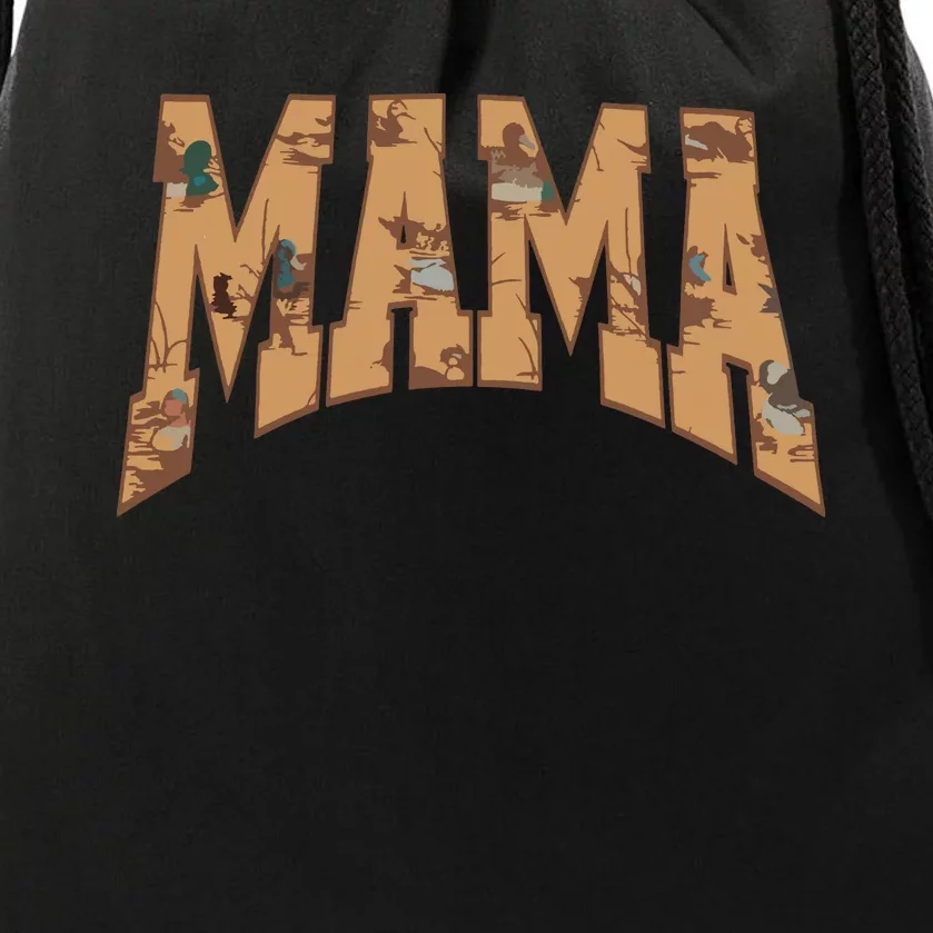 Mama Duck Hunting Drawstring Bag