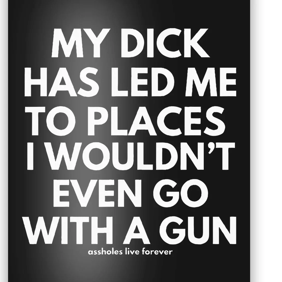 My Dick Has Led Me To Places I WounT Even Go With A Gun Poster