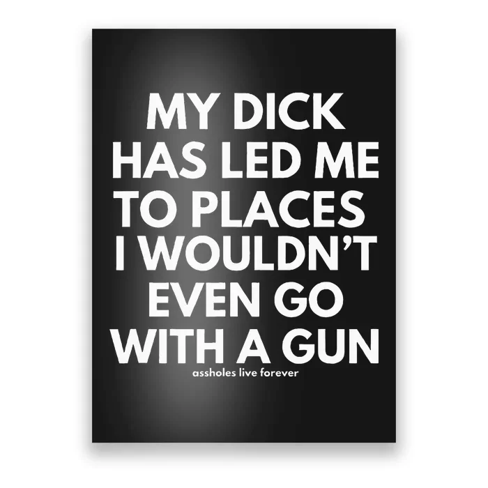 My Dick Has Led Me To Places I WounT Even Go With A Gun Poster