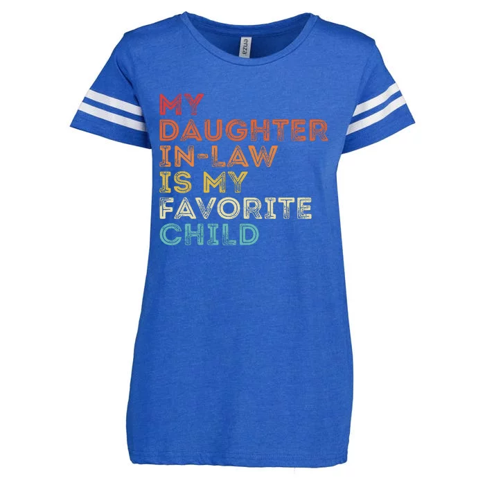 My Daughter In Law Is My Favorite Child Vintage Retro Enza Ladies Jersey Football T-Shirt