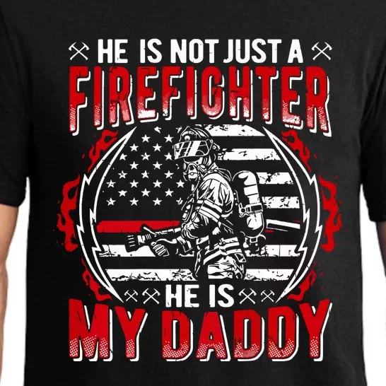 My Daddy Is Firefighter Thin Red Line Fire Son Daughter Gift Pajama Set