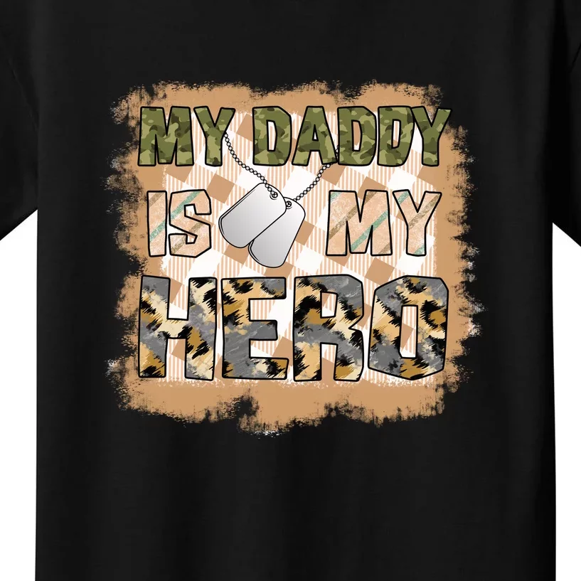 My Daddy Is My Hero Veteran Dad Gift Father's Day Kids T-Shirt