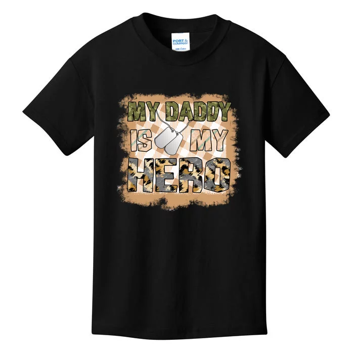 My Daddy Is My Hero Veteran Dad Gift Father's Day Kids T-Shirt