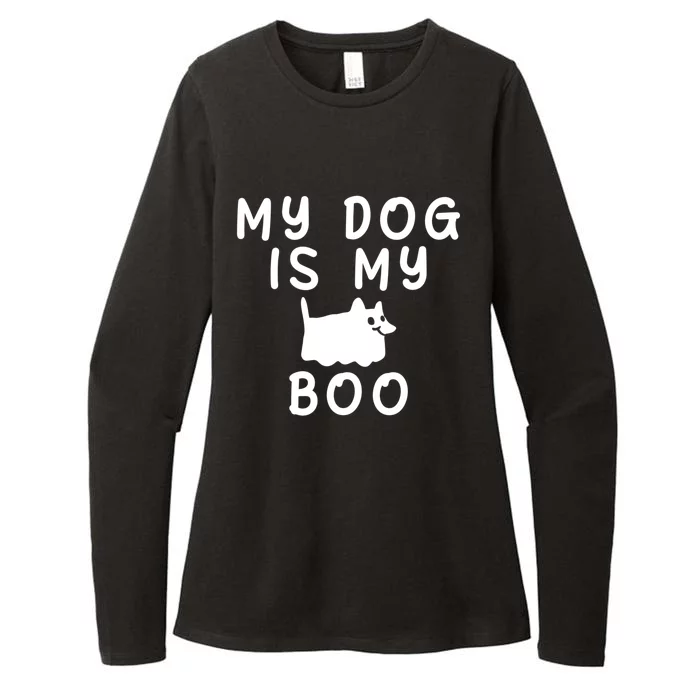 My Dog Is My Boo Funny Dog Ghost Costume Halloween Cool Gift Womens CVC Long Sleeve Shirt