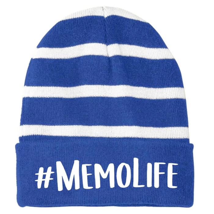 Memo Design Idea For Grandma Cute Mothers Day Memo Gift Striped Beanie with Solid Band