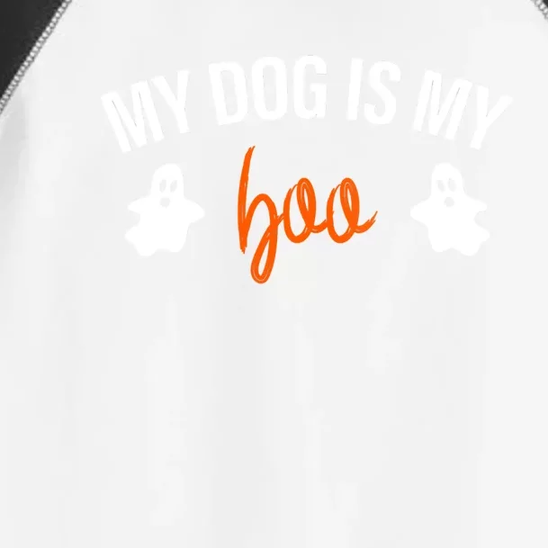 My Dog Is My Boo Funny Dog Owner Halloween Costume Pajamas Cool Gift Toddler Fine Jersey T-Shirt