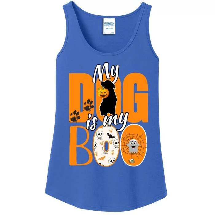 My Dog Is My Boo Funny Ghost Halloween Costume Dog Lover Gift Ladies Essential Tank