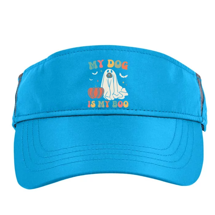 My Dog Is My Boo Funny Halloween Dog Lover Spooky Dog Mom Gift Adult Drive Performance Visor