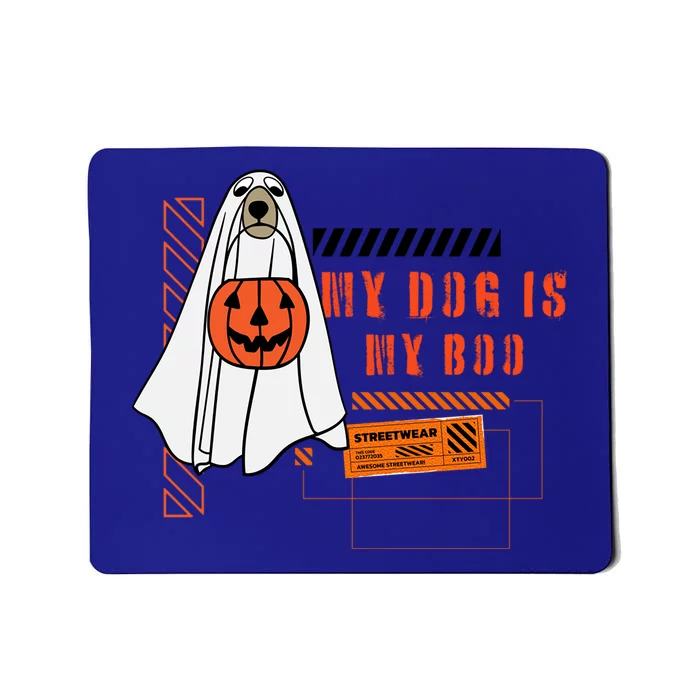 My Dog Is My Boo Ghost Spooky Halloween Dog Pumpkin Bucket Gift Mousepad