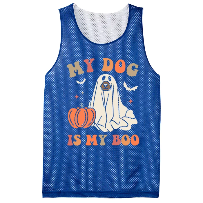 My Dog Is My Boo Halloween Dog Ghost Costume Trick Or Treat Great Gift Mesh Reversible Basketball Jersey Tank