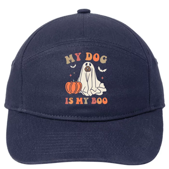 My Dog Is My Boo Halloween Dog Ghost Costume Trick Or Treat Great Gift 7-Panel Snapback Hat