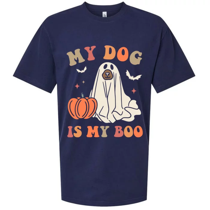 My Dog Is My Boo Halloween Dog Ghost Costume Trick Or Treat Great Gift Sueded Cloud Jersey T-Shirt