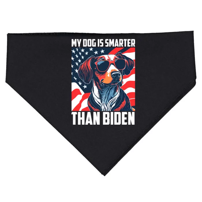 My Dog Is Smarter Than The President  My Dog Is Smarter Than Biden USA-Made Doggie Bandana