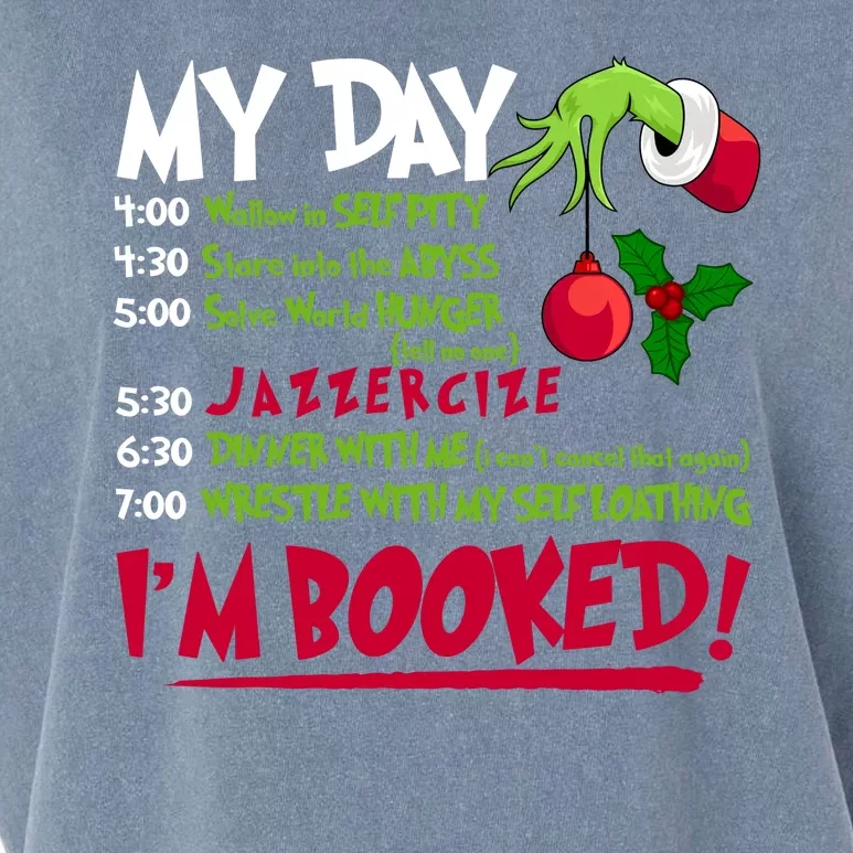 My Day Im Booked Funny Christmas Holiday Garment-Dyed Women's Muscle Tee