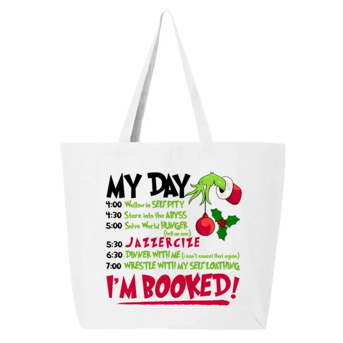 My Day Im Booked Funny Christmas Holiday 25L Jumbo Tote