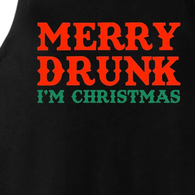 Merry Drunk I'm Christmas Wine Lover Funny Ing Great Gift Ladies Tri-Blend Wicking Tank