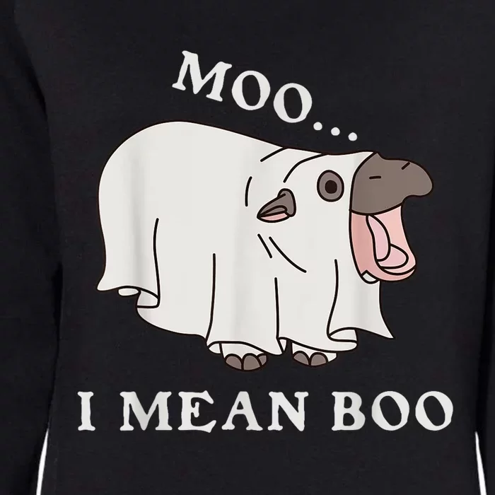 Moo Deng I Mean Boo Halloween Cute Baby Hippopotamus Funny Womens California Wash Sweatshirt