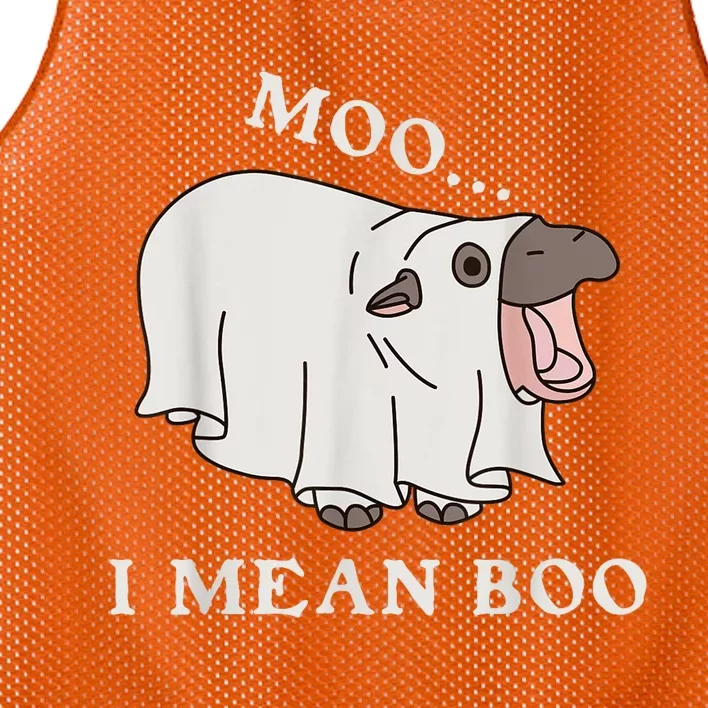 Moo Deng I Mean Boo Halloween Cute Baby Hippopotamus Funny Mesh Reversible Basketball Jersey Tank