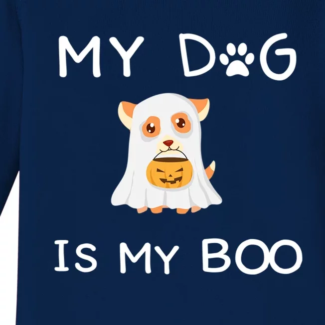 My Dog Is My Boo Meaningful Gift Baby Long Sleeve Bodysuit