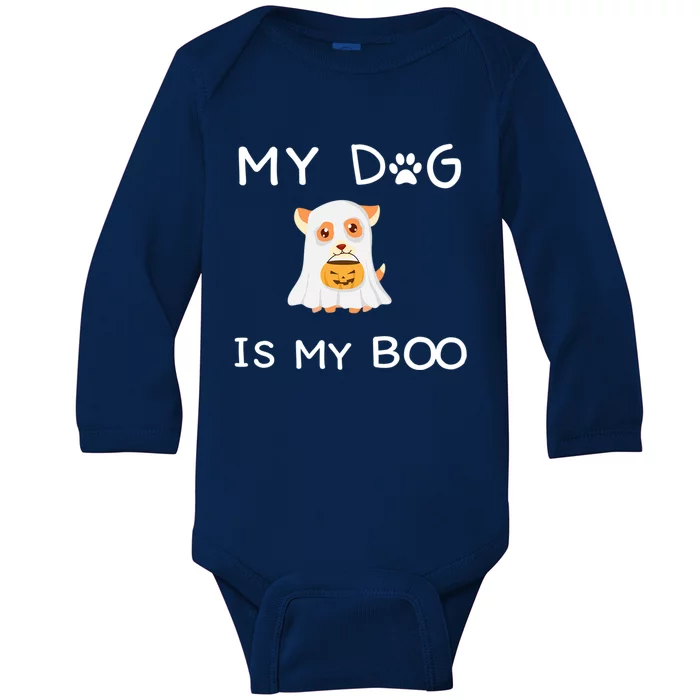 My Dog Is My Boo Meaningful Gift Baby Long Sleeve Bodysuit