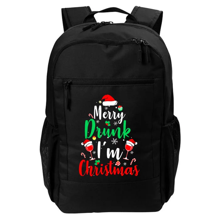 Merry Drunk I'm Christmas Funny Santa Joke Xmas Beer Lover Daily Commute Backpack