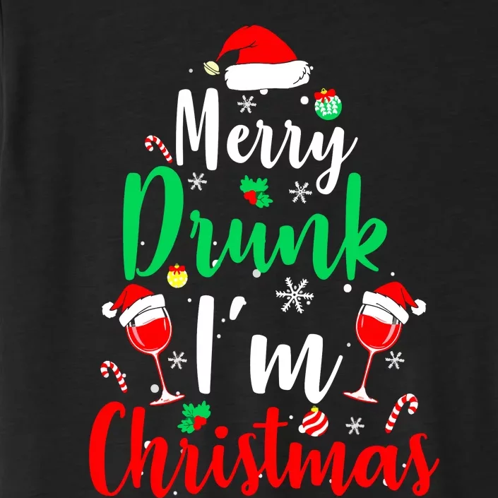 Merry Drunk I'm Christmas Funny Santa Joke Xmas Beer Lover ChromaSoft Performance T-Shirt