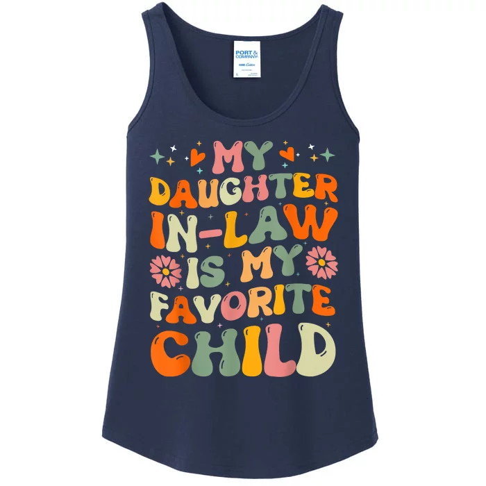 My Daughterinlaw Is My Favorite Child Funny Fathers Day Ladies Essential Tank