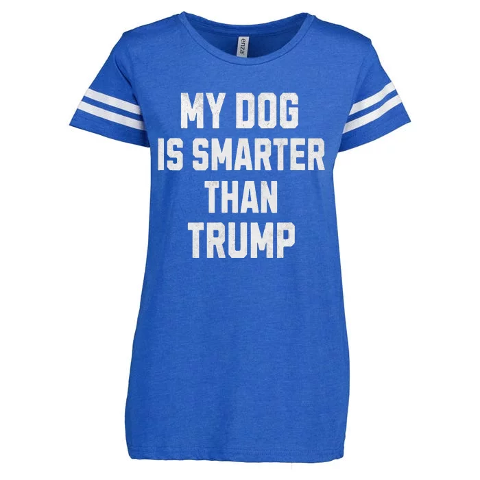 My Dog Is Smarter Than Trump Funny Harris Dog Lover Democrat Enza Ladies Jersey Football T-Shirt