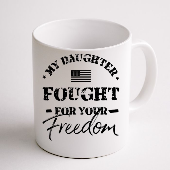 My Daughter Is A Veteran Mom Dad Gift Front & Back Coffee Mug