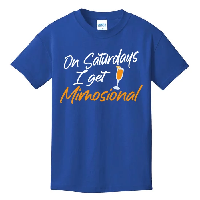 Mimosa Daytime Ing Brunch On Saturday I Get Mimosional Gift Kids T-Shirt