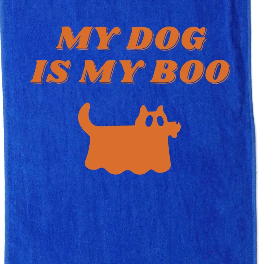 My Dog Is My Boo Funny Dog Lover Cute Halloween Costume Cute Gift Platinum Collection Golf Towel