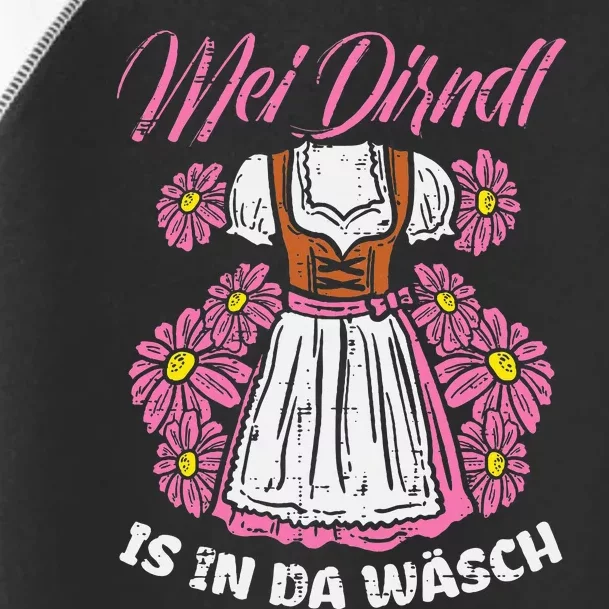 Mei Dirndl In Da Wasch Oktoberfest Funny German Toddler Fine Jersey T-Shirt