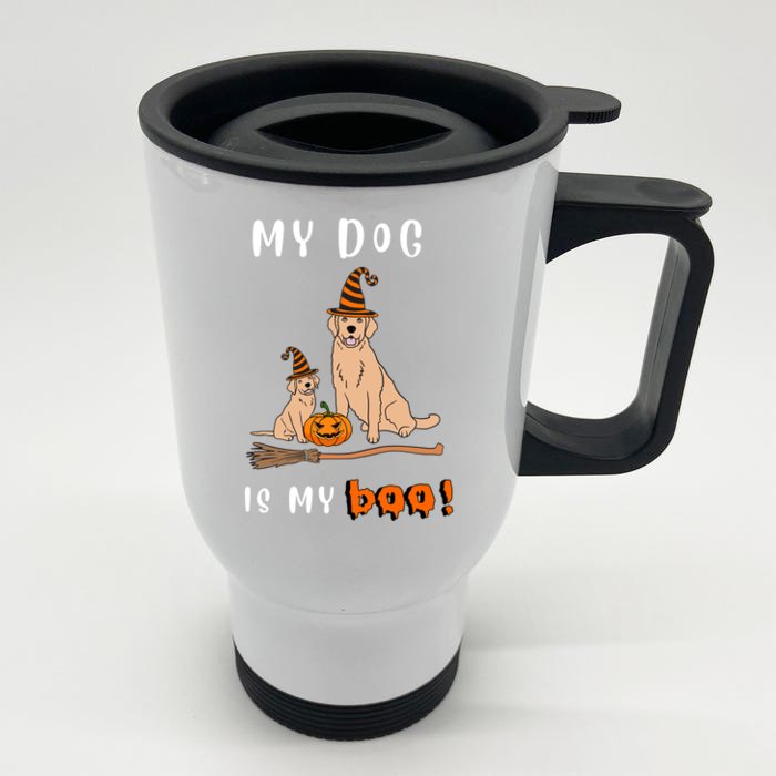 My Dog Is My Boo Gift Front & Back Stainless Steel Travel Mug