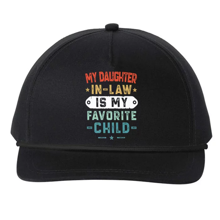 My Daughter In Law Is My Favorite Child Funny Family Gifts Snapback Five-Panel Rope Hat