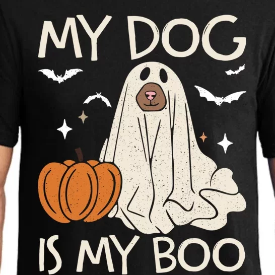 My Dog Is My Boo Funny Ghost Dog Pumpkin Halloween Dog Lover Gift Pajama Set