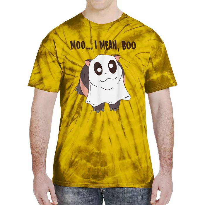 Moo Deng I Mean Boo Bouncy Pig Cute Baby Hippo For Halloween Tie-Dye T-Shirt