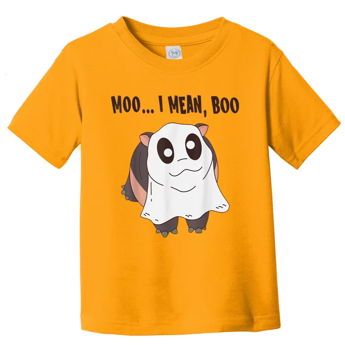 Moo Deng I Mean Boo Bouncy Pig Cute Baby Hippo For Halloween Toddler T-Shirt