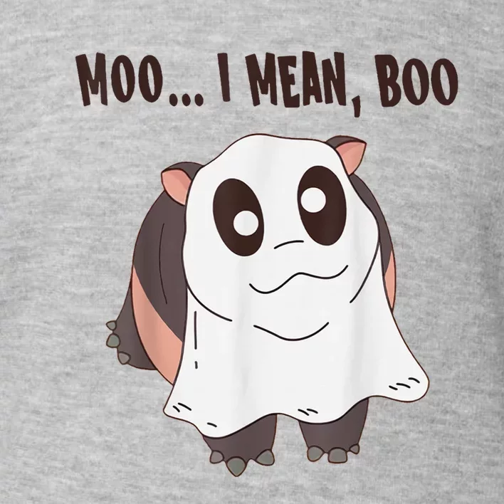 Moo Deng I Mean Boo Bouncy Pig Cute Baby Hippo For Halloween Toddler Sweatshirt