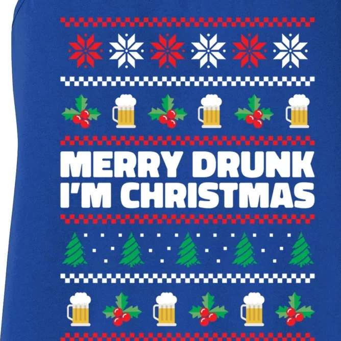 Merry Drunk IM Christmas Ugly Christimas Ing Christmas Gift Women's Racerback Tank