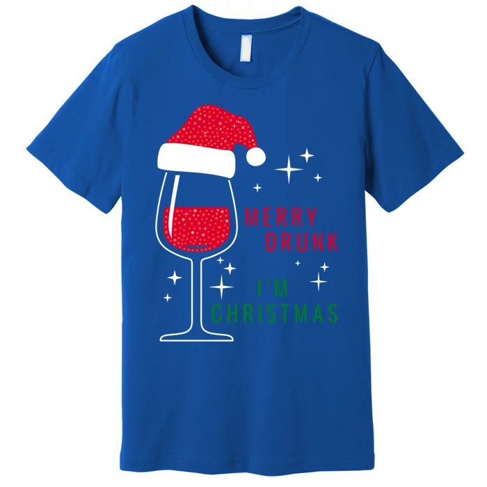 Merry Drunk IM Christmas Ugly Christmas Wine Lover Cute Gift Premium T-Shirt