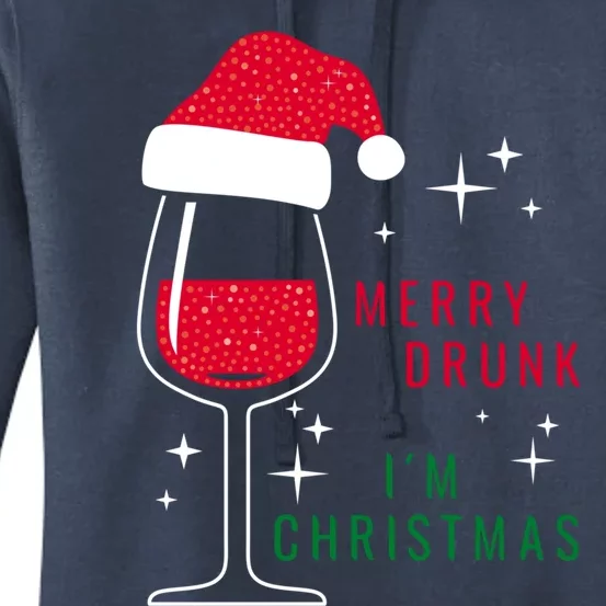 Merry Drunk IM Christmas Ugly Christmas Wine Lover Cute Gift Women's Pullover Hoodie